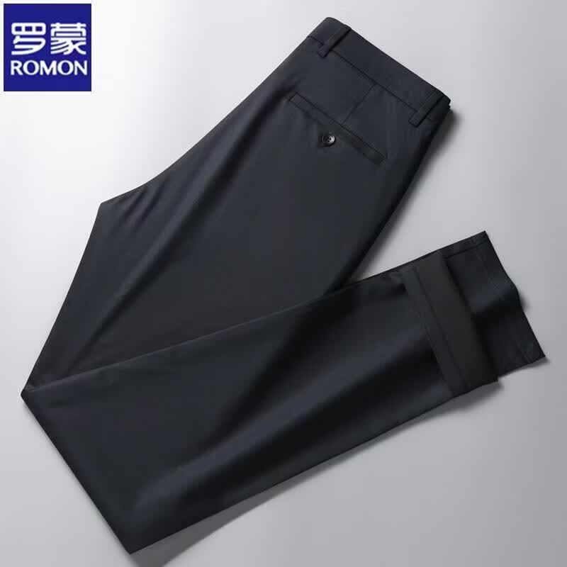 

ROMON Men s Straight-Leg Business Casual Pants 35