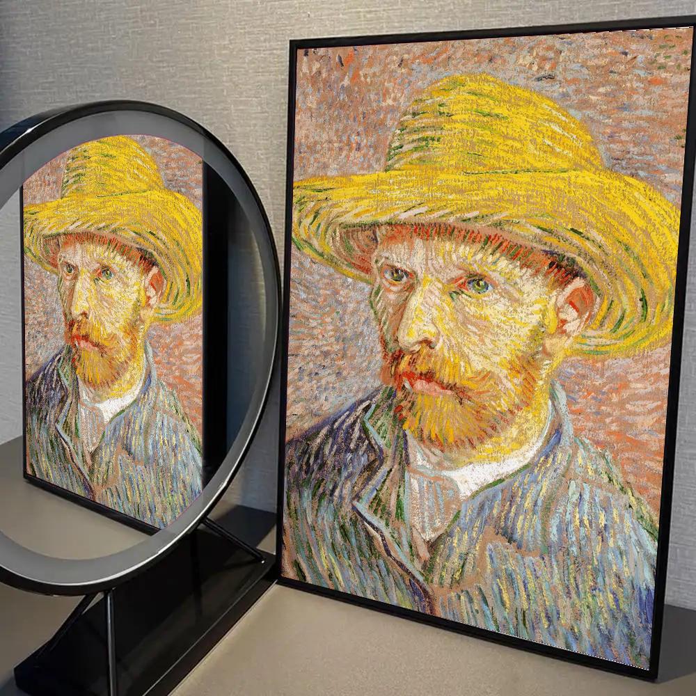 1 Stück Van Gogh Meisterwerk Poster Selbstklebend Kunst Wasserdicht Papier Aufkleber Kaffeehaus Bar Raum Wanddekor