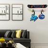 1Pair Skateboard Display Rack Acrylic Wall Stand Fixed Mount Indoor Floating Skateboard Storage Bracket Wall Holder