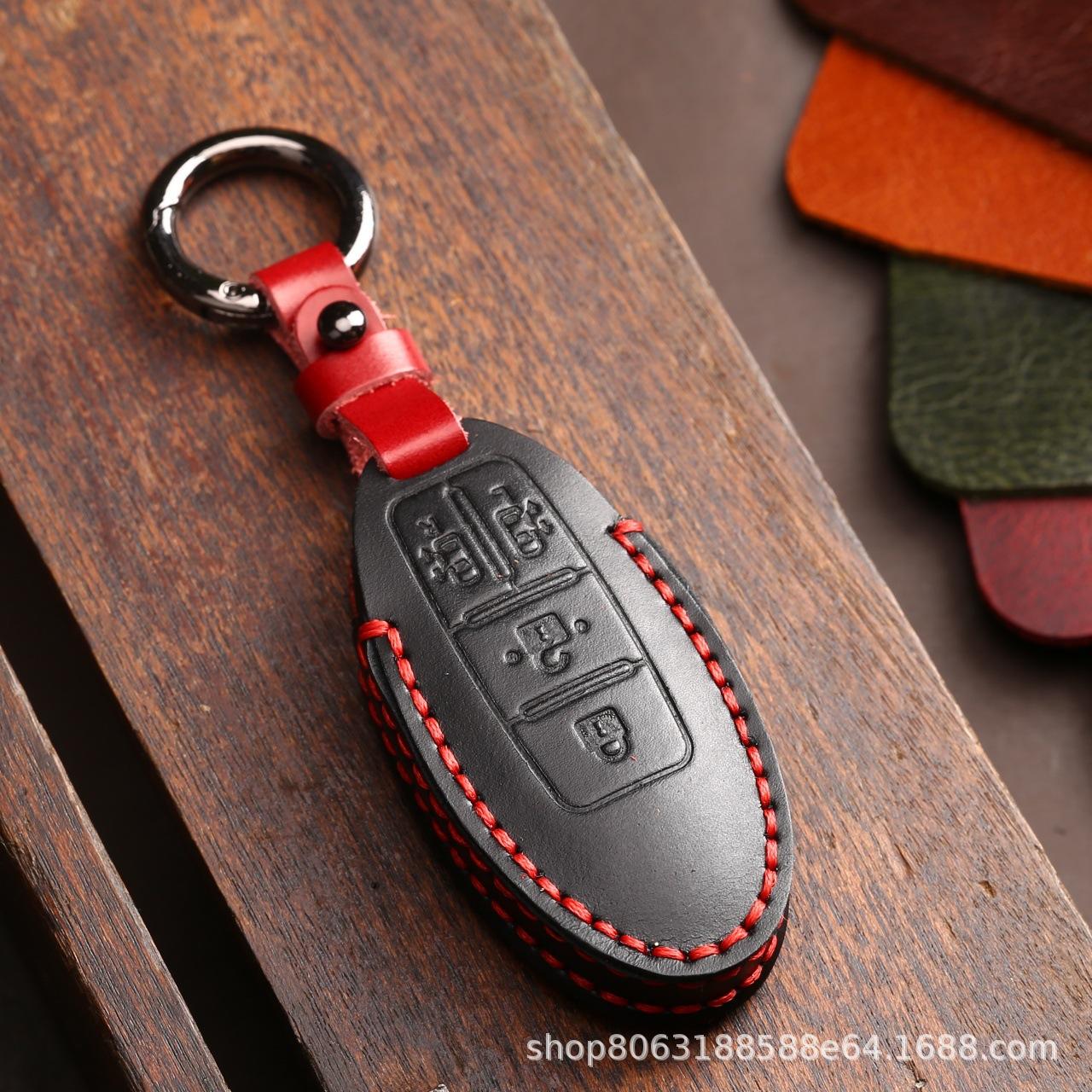 Чехол для ключа Nissan: Кожа Crazy Horse для X-Trail, Qashqai, Tiida, Altima, Sylphy Crazy Horse Brown