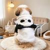 Soft Fleece Pet Dog Costume Small Breeds Winter Adorable Panda Design Two-Legged Outfit