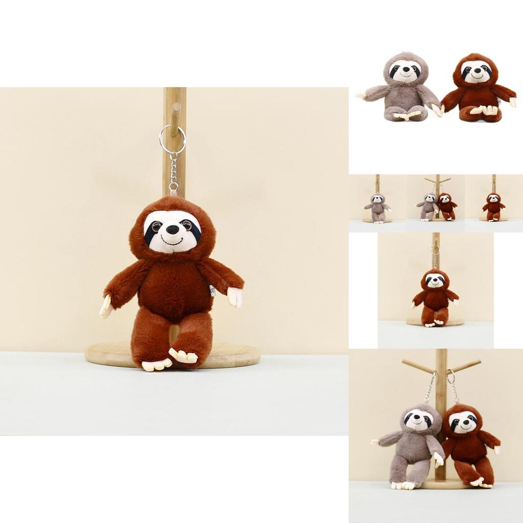 Cute Plush Monkey Keychain Adorable Long Arm Soft Toy Hanging Decoration For Bags