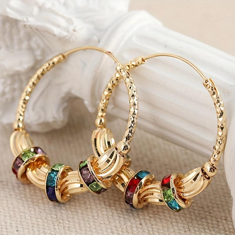 

1 Pair of High-end and Elegant Golden Rainbow Earrings, Appearing High-end and Atmospheric, Suitable As Decorations At High-end Banquets, and Can Also золотистый