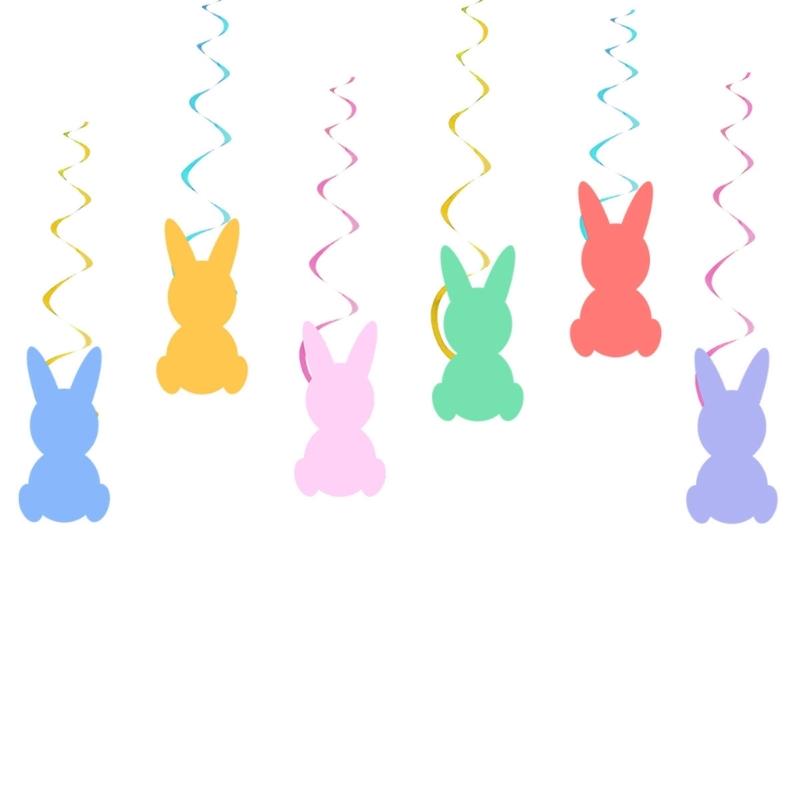 Easters Eggs Letter Garlands Hanging Banners for Home School and Event Decoration Store Window Display Accessories