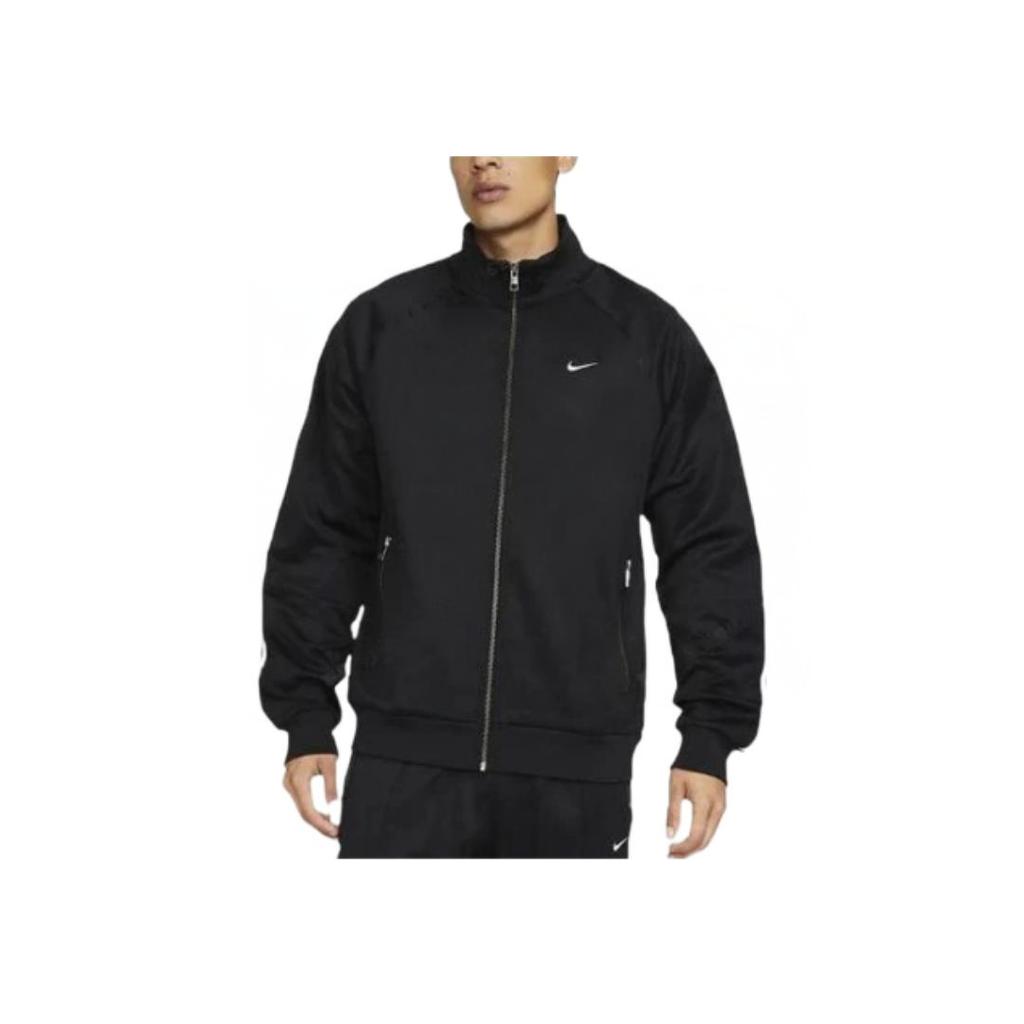 Nike Logo Embroidered Zip-Up Jacket Men Outerwear Black DQ5003-010