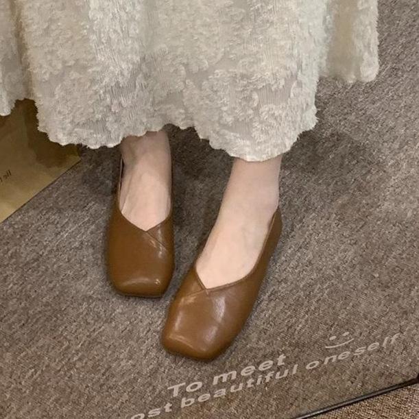 Shallow Mouth Grandma Shoes Female Mary Jane Female Shoes Flat-soled Single Shoes 2025 New Autumn Ladyshoes Gentle Wind Evening Shoes