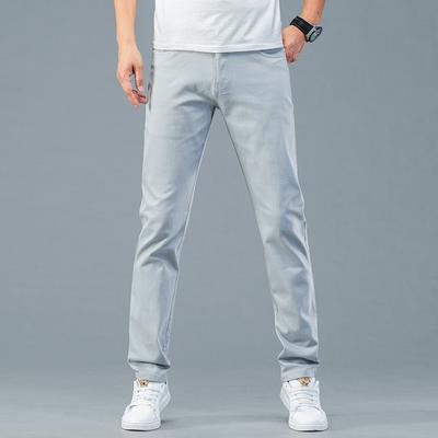 New Spring Jeans for Men's Stretch Straight Double Core Yarn for A Long Time Without Deformation Casual Trousers