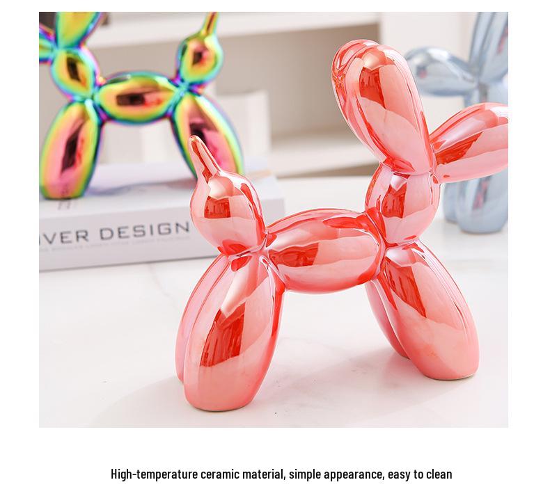 Northern Light Luxury Wine Cabinet & Puppy Ornament for Living Room and Office