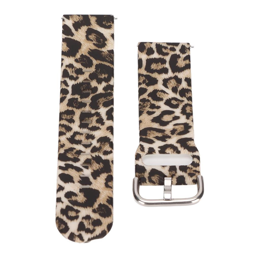 Soft Silicone Bands for Amazfit GTR 3 22mm Adjustable Quick Release Silicone WristbandsLeopard Print