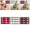 12x Velvet Christmas Balls Christmas Tree Decor Hanging Sturdy Decorative for Home Festivals Wedding Party Decorations
