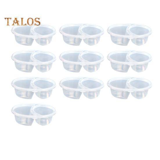 

5/10/15/25 шт. Коробка для приправ, одноразовая и многоразовая, герметичная крышка, двойной отсек, контейнер для приправ, соус для приправ, отбор проб и путешествий C 10 pcs