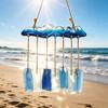 Meerglas-Windspiel für draußen Handgefertigt Meereswelle Küstenstil Hängendes Ornament für Strand Terrassen Dekoration Geschenke für Frauen