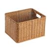 Stylish With Handles Storage Basket Woven Look Woven Organizer Rattan Basket Bedroom