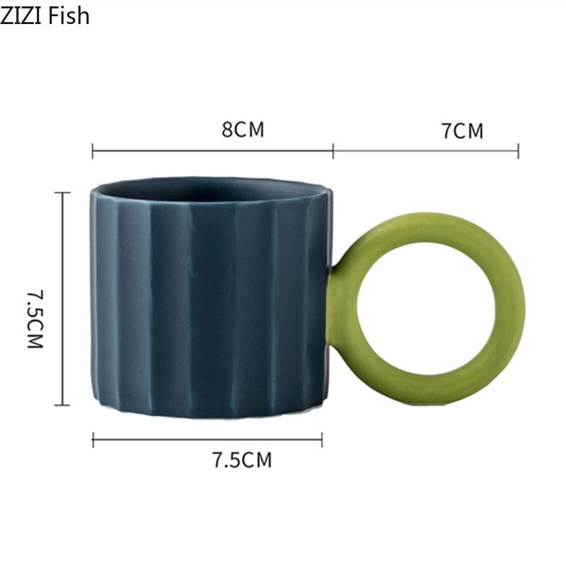 Kreativní velký kulatý hrnek s rukojetí, kancelářský hrnek na vodu, snídaňový jogurtový hrnek na mléko, párty, šálek kávy, evropská keramická sada na pití