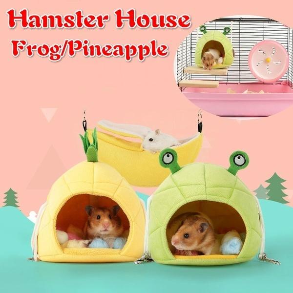Liten Husdjur Hamster Igelkott Groda / Ananasform Säng Hus Bo Hängmatta