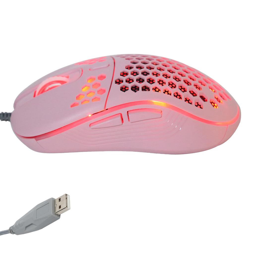 Wired Mouse 4‑Speed DPI Adjustable Hollow RGB Lighting Effect Gaming Laptop Accessories