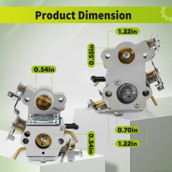 Carburetor Kit For Poulan P3314 14-Inch 14'' 3c 2-Cycle Gas-Powered Chain Saw