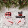 Delightful Wooden Christmas Calendar With Cheerful Snowman And Santa Hat Design