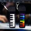 Rolls up Electronic Piano Foldable Silicone Electronic Keyboard Portable Keychain Piano for Outdoor Activities Enduring