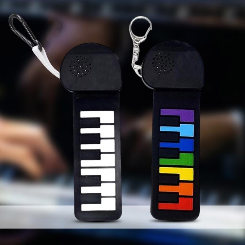 Rolls Up Electronic Piano Foldable Silicone Electronic Keyboard Portable Keychain Piano for Outdoor Activities Enduring