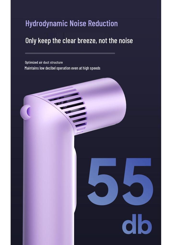 Portable Mini Lipstick Handheld Fan: Cross-Border, High-Speed, Folding, Rotating Fan for Outdoor Travel