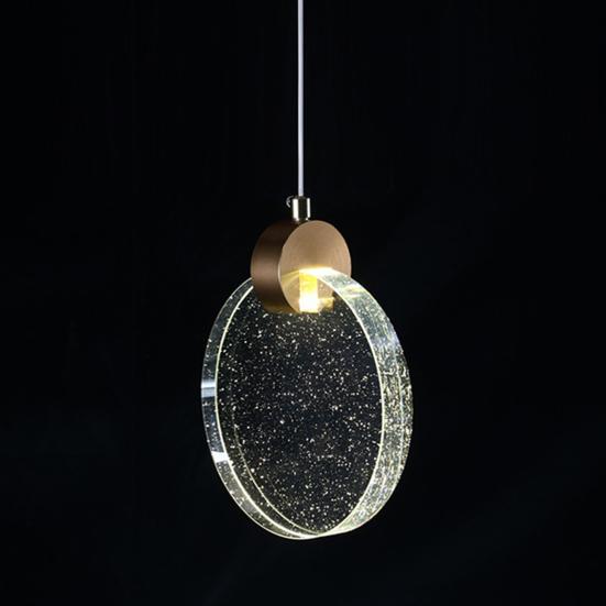 Modern LED Pendant Light Circular Pendant Lamp 3 Color Temperatures Easy To Install Decorative Chandelier Long Hanging Light