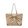 Bow Large-capacity Tote Bag Women's New Niche High-end Soft-sided Commuter Handbag Shoulder Bag Creativity
