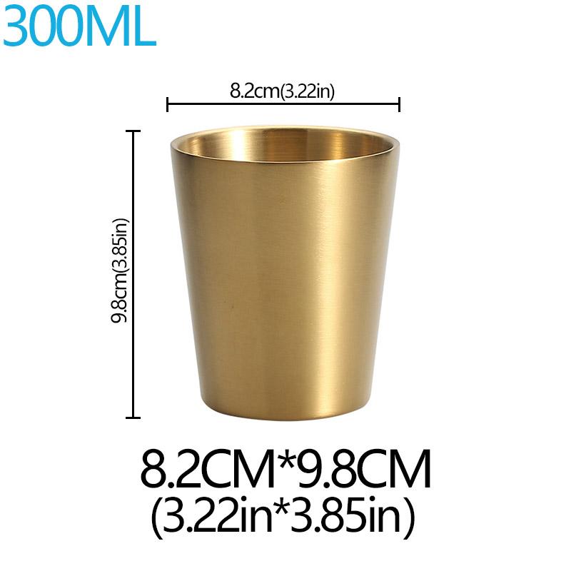 304 Dickwandiger Doppelwandiger Edelstahl-Bierkrug für Tee Kaffeetasse Trinkgeschirr Heißwasserbecher Reisebecherset Tragbares Trinkgeschirr