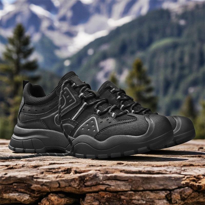 Luxury Brand Man Treking Footwear Version Men Casual Leather Shoes Non-Slip Outdoor Walking Shoes Comfortable Men's Hiking Shoes
