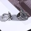 Vintage Exaggerated Geometric Flower Opening Adjustable Rings For Women Men Punk Finger Jewelry Party Gifts