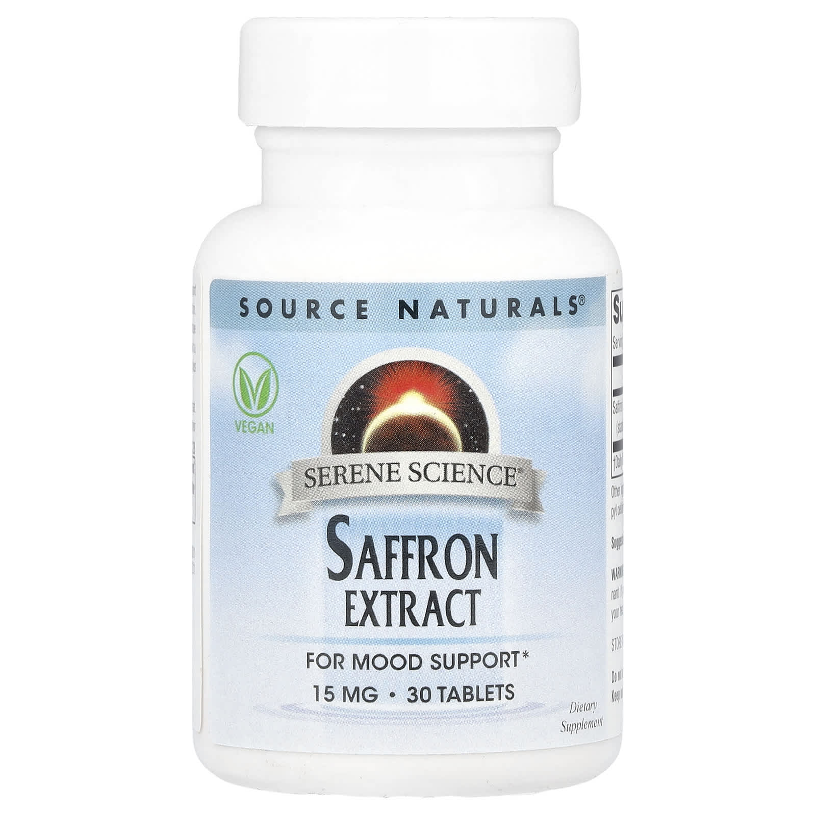 

Saffron Extract, 15Mg, 30 Tablets