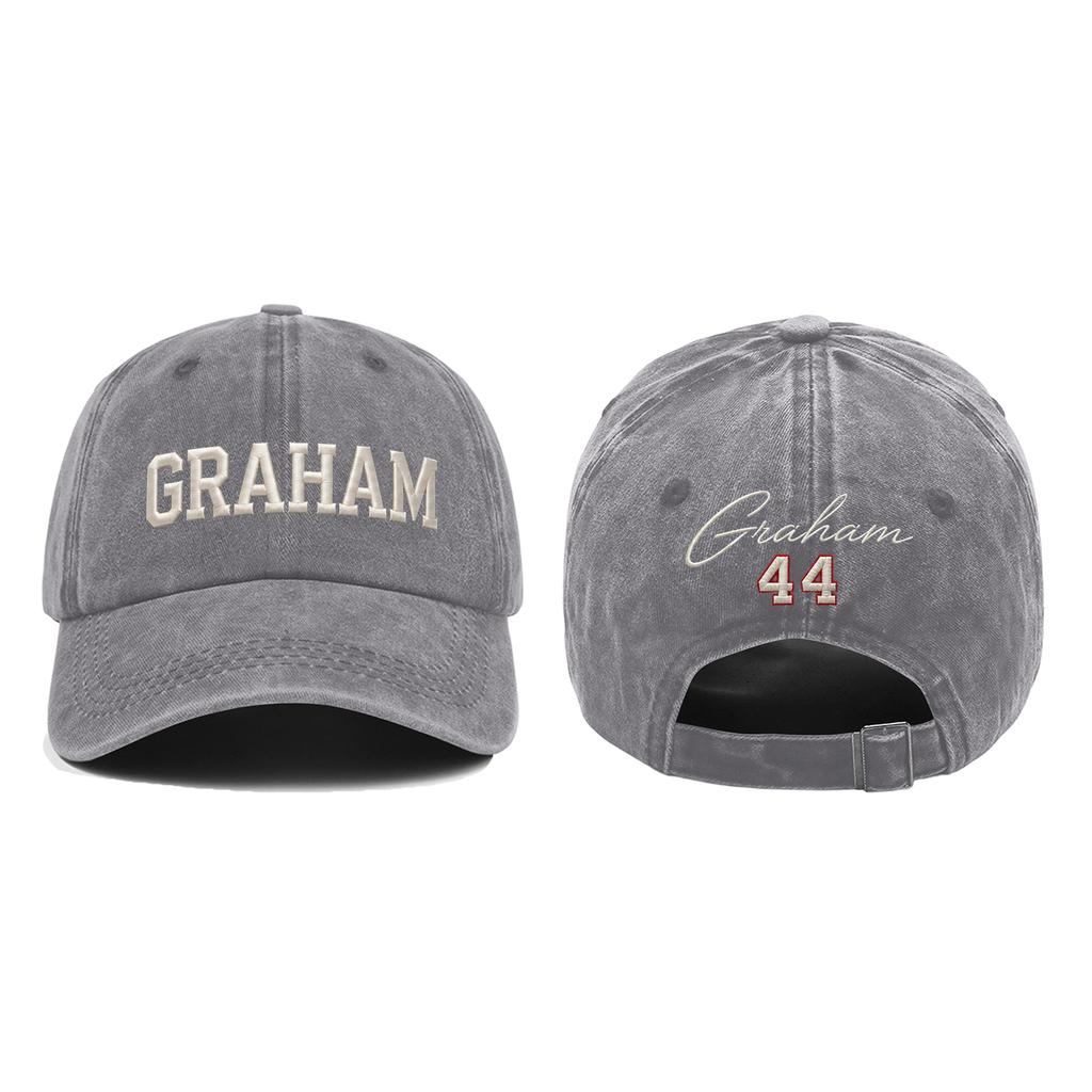 Washed Cotton Baseball Cap Vintage Soft Top Adjustable Strapback Hat Embroidered Lettering Distressed Look Classic Design