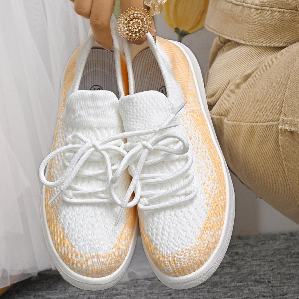 

Женские кроссовки на шнуровке, сетчатые дышащие уличные кроссовки для ходьбы, с круглым носком, нескользящей толстой подошвой, теннисные кроссовки Mujer, удобные 43 бежевый