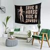 VIKAMA Tappezzeria Bandiera Elementi Artistici Tramonto Western Cowboy Americano Decorazione Parete Sfondo Divano Soggiorno