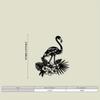 Chic Black Flamingo Palm Metal Wall Art, Modern Iron Statue Vertical Hanging for Living Room Office Bathroom Indoor Outdoor Decor Tropical Farmhouse