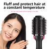 Titanium Barrel Curling Hot Hair Straightener Brush Round Blowout Straightening Brush Hair Dryer Brush 2in1 Blow Dryer