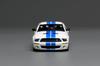 Freestyle MOTORHELIX Ford Mustang Shelby GT500 2007 White Blue Double Stripes Finished Model (FREESTYLE) 1/64 GL-1251005C