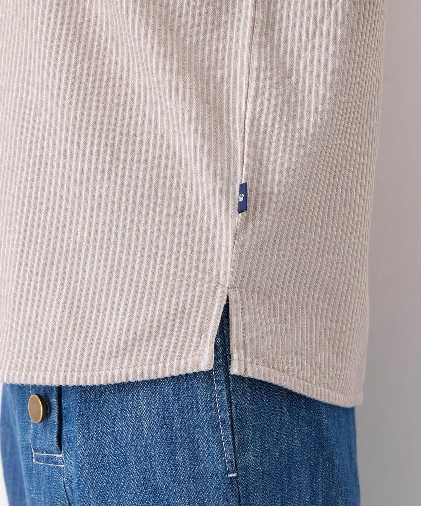 Petit Honfleur Soccer Stripe Pullover Beige Women's 521120,