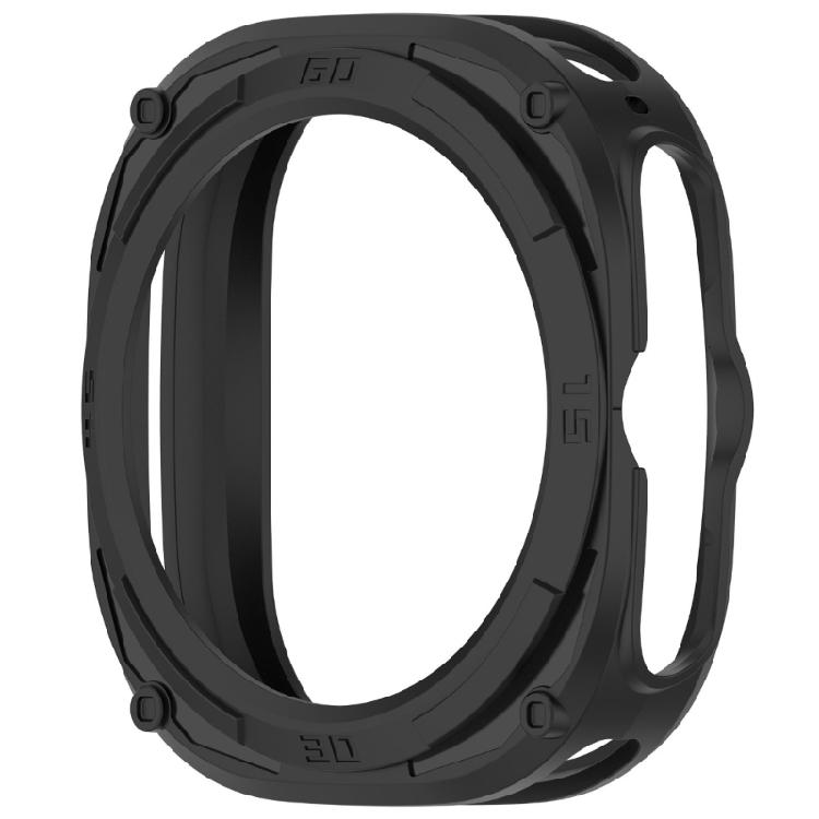 

Scratchproof Shell Bumper Frame Case Protector Cover Half Coverage Shell for watch ultra 47mm Flexible Housing Soft Case чорний