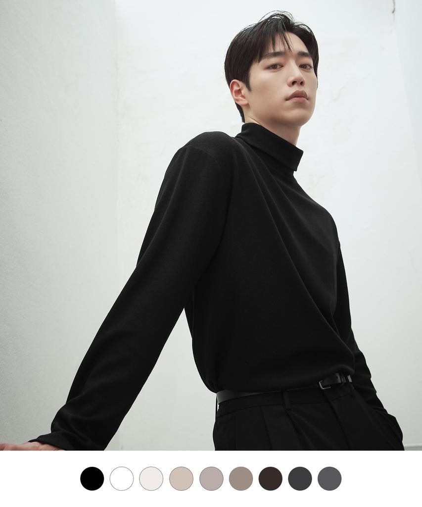DRAW FIT Turtleneck Knit T-Shirt Set (Type B)