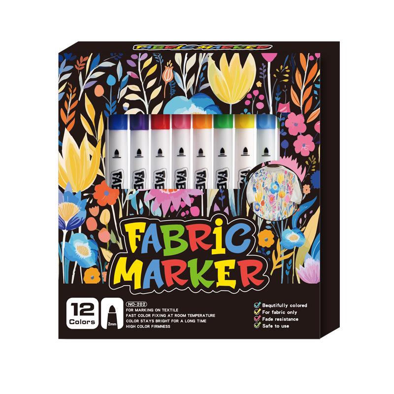 Washable Fabric Markers - Stain-Free, Colorful, Waterproof, Fade-Resistant, DIY Graffiti Pens