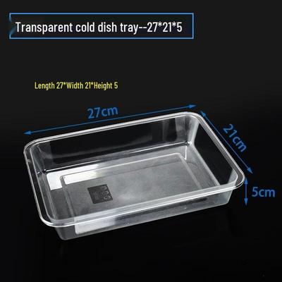 Rectangular Transparent Plastic Serving Trays - Set of 4