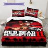 RDR2  Pattern Bedding Quilt Set Quilt Cover Pillowcase Home Decoration Birthday Gift (1 * Duvet Cover + 2 * Pillowcase, Without Core)