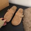 Sanxi Mori Casual Retro Half-drag Japanese Platform Boken Shoes Women's Shoes Zichun Outer Slippers Comfortable Muller Shoes