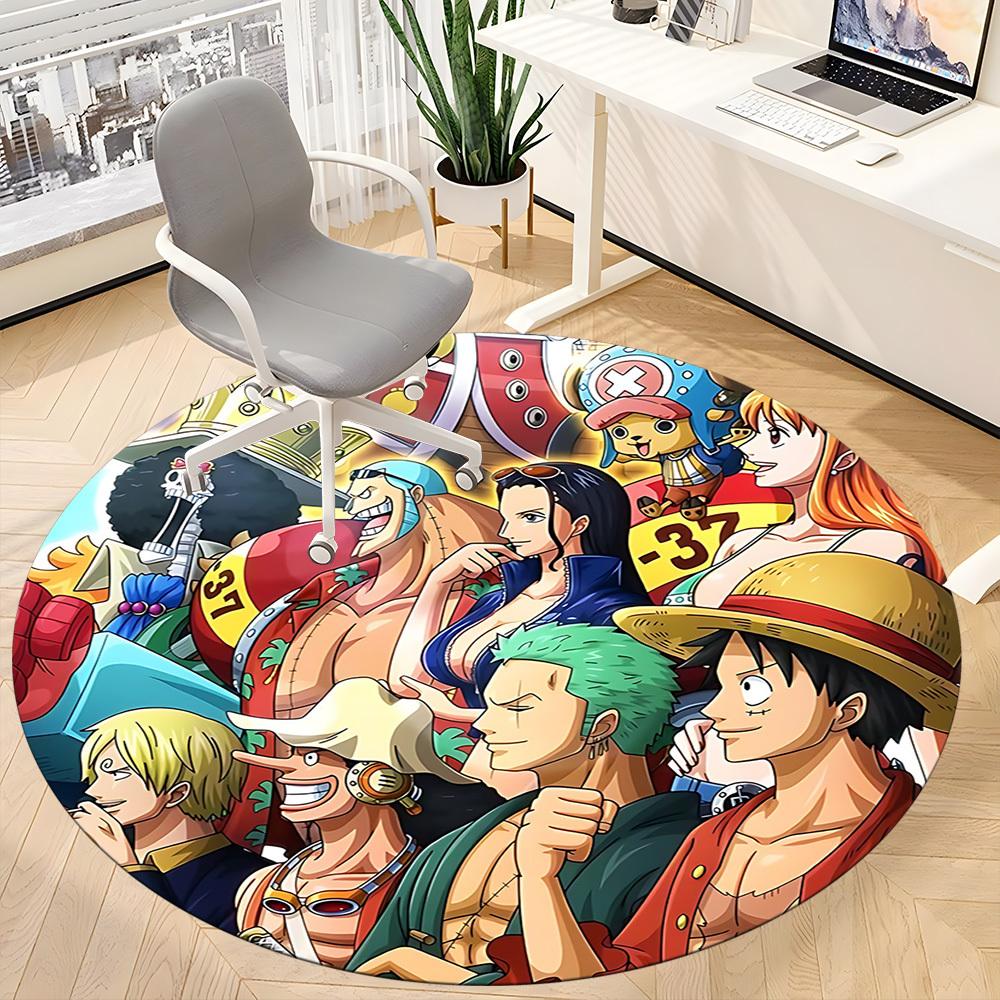 1pc One Piece Crew Office Round Area Rug, Under Office Chairs Bedroom Living Room Home Decor, Room Deco, Available in Various Sizes127