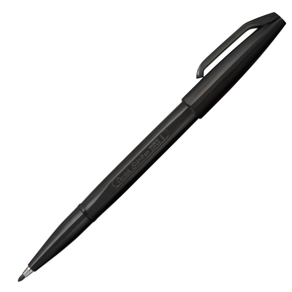 Pentel Sign Pen Black x Water-Based S520-AD 1.3cm 13.3cm