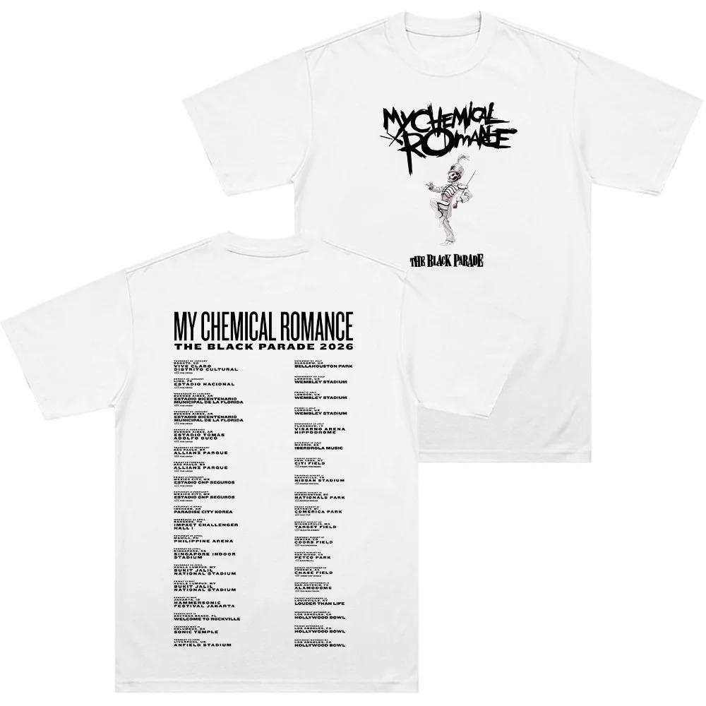 2026 The Black Parade Tour TShirt Rock Band My Chemical RoUnisexce Cotton Comfortable Apparel Unisex Fashion Print Casual TShirt
