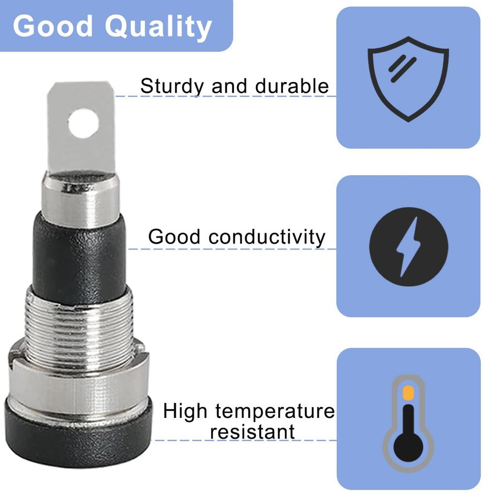 Xiatiaosann 12pcs Banana Jack Female Banana Plug 4mm Banana Plug Connectors for DIY Test Projects Panel Mount Binding Posts Sockets, Connectors,