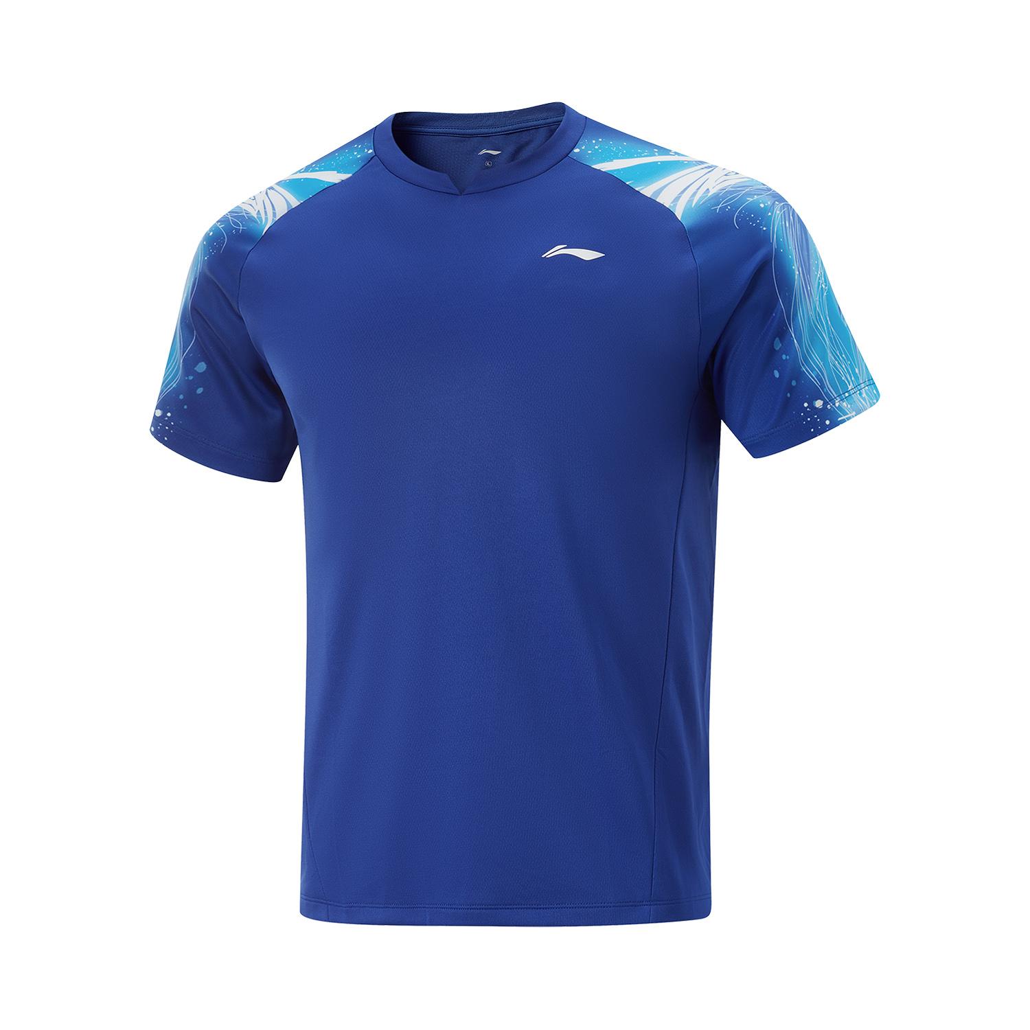 

Li-Ning Comfortable Breathable Short Sleeve T-Shirt Men Tops Dreamy-Blue AAYV069-2 4XL