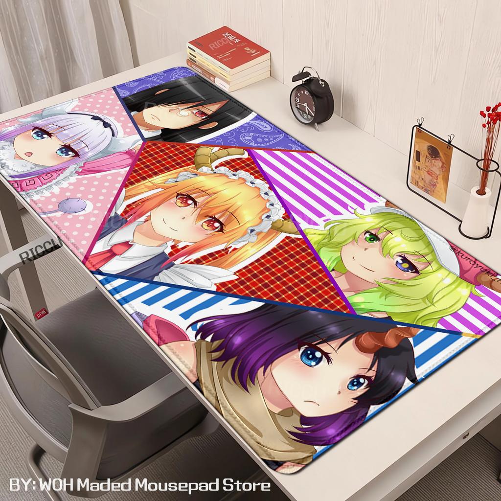 Miss Kobayashi Dragon Maid Mouse Pad Gaming Accessories Large Computer Playmat Carpet Anti-slip Laptop XXL Soft Micemat 400x900